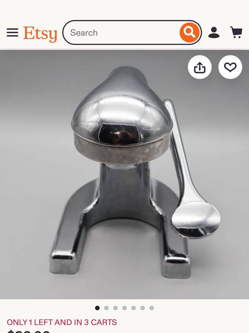 Vintage Chrome Handheld Can Opener - Shiny Silver